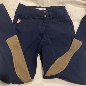 Navy tailored sportsman riding pants.